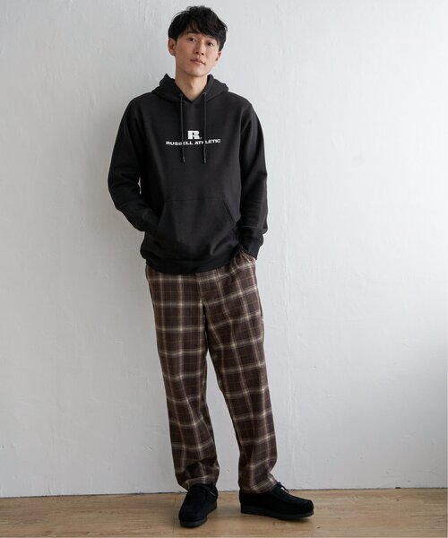 ikka（イッカ）の「チェックテーパードワイドパンツ（その他パンツ・メンズ・ネイビー/ブラウン・L/M/XL）」の17枚目の写真