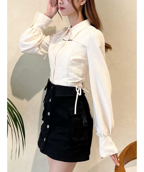 EATME（イートミー）の「フラップポケットカーゴスカート（スカート・レディース・グリーン/ブラック/ベージュ・SMALL/MEDIUM）」の13枚目の写真