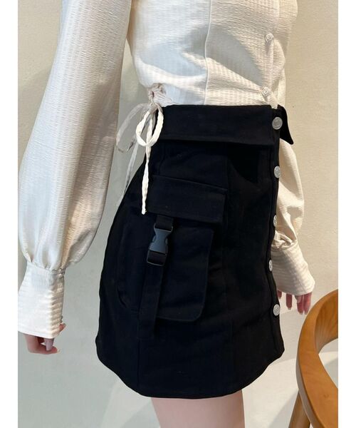 EATME（イートミー）の「フラップポケットカーゴスカート（スカート・レディース・グリーン/ブラック/ベージュ・SMALL/MEDIUM）」の12枚目の写真
