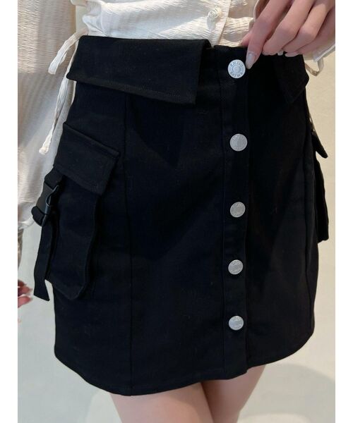 EATME（イートミー）の「フラップポケットカーゴスカート（スカート・レディース・グリーン/ブラック/ベージュ・SMALL/MEDIUM）」の16枚目の写真