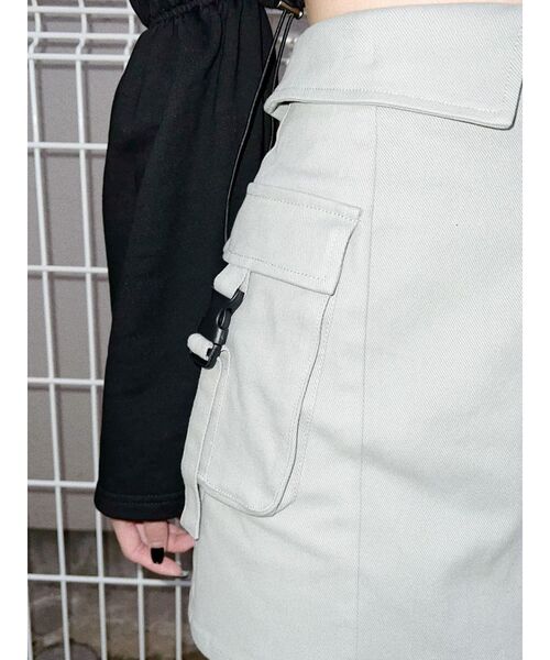 EATME（イートミー）の「フラップポケットカーゴスカート（スカート・レディース・グリーン/ブラック/ベージュ・SMALL/MEDIUM）」の20枚目の写真