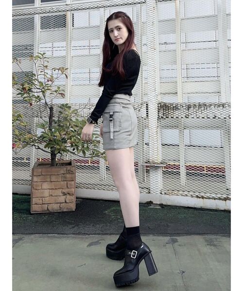 EATME（イートミー）の「フラップポケットカーゴスカート（スカート・レディース・グリーン/ブラック/ベージュ・SMALL/MEDIUM）」の21枚目の写真