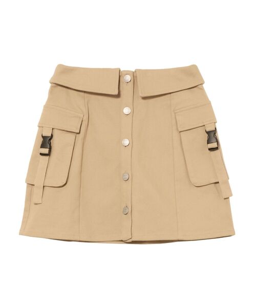 EATME（イートミー）の「フラップポケットカーゴスカート（スカート・レディース・グリーン/ブラック/ベージュ・SMALL/MEDIUM）」の4枚目の写真