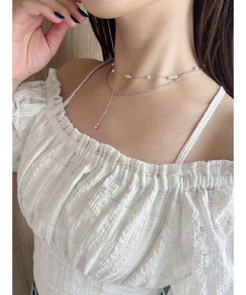 MERCURYDUO（マーキュリーデュオ）の「2WAYダブルチェーンネックレス（ネックレス・レディース・ゴールド/シルバー・FREE）」の2枚目の写真