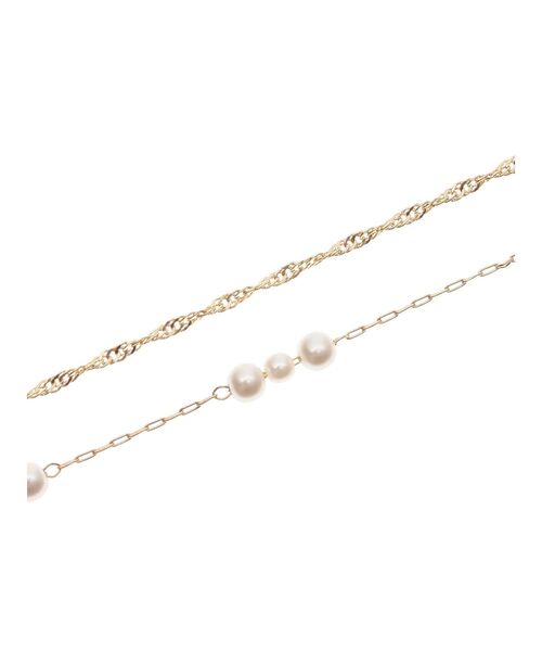 MERCURYDUO（マーキュリーデュオ）の「2WAYダブルチェーンネックレス（ネックレス・レディース・ゴールド/シルバー・FREE）」の3枚目の写真