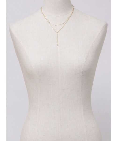 MERCURYDUO（マーキュリーデュオ）の「2WAYダブルチェーンネックレス（ネックレス・レディース・ゴールド/シルバー・FREE）」の9枚目の写真