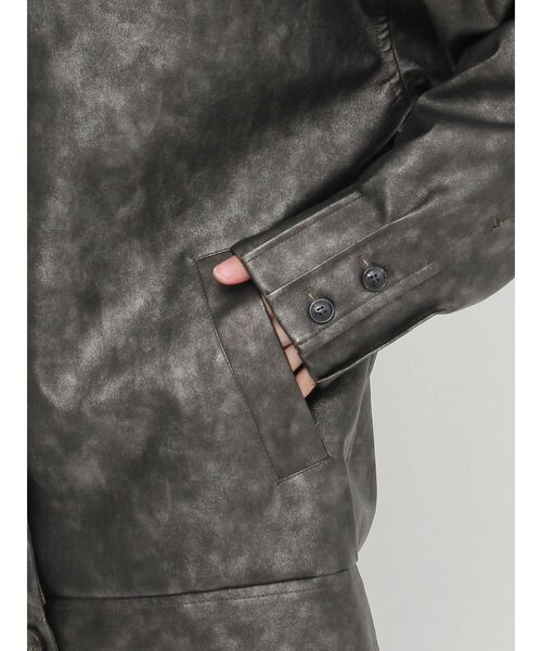 EVRIS（エヴリス）の「ビンテージライクフェイクレザーブルゾン（ブルゾン・レディース・ブラック/ブラウン・FREE）」の16枚目の写真