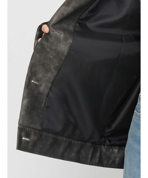 EVRIS（エヴリス）の「ビンテージライクフェイクレザーブルゾン（ブルゾン・レディース・ブラック/ブラウン・FREE）」の17枚目の写真