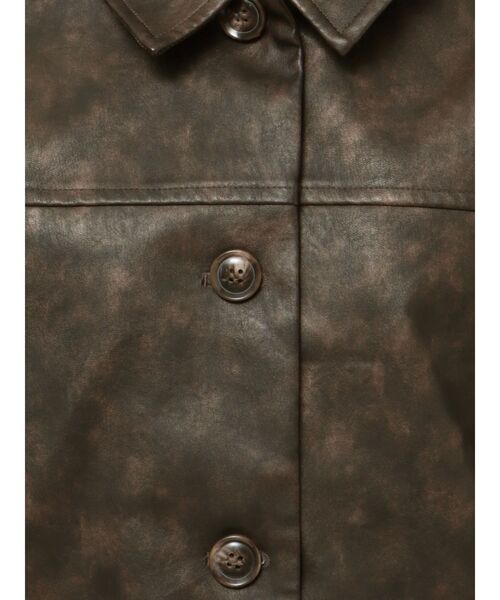 EVRIS（エヴリス）の「ビンテージライクフェイクレザーブルゾン（ブルゾン・レディース・ブラック/ブラウン・FREE）」の19枚目の写真