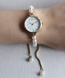 SETUP7（セットアップセブン）の「【SETUP7】ブレスレットアクセサリーパールウォッチ ST286 パリュム FW（アナログ腕時計）」