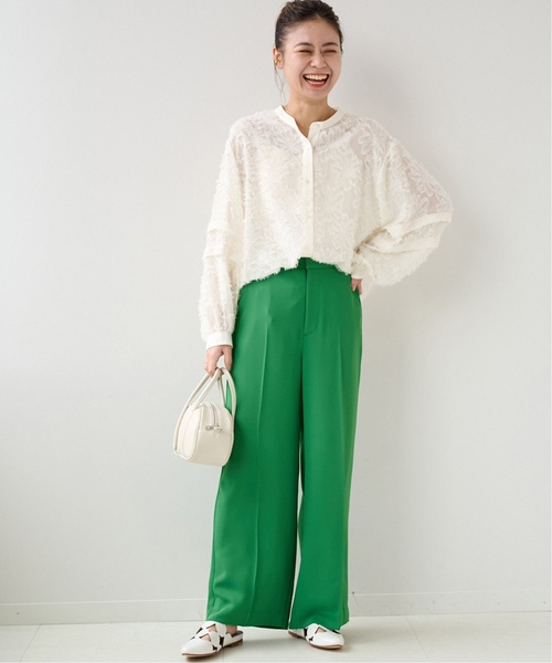 JOURNAL STANDARD relume（ジャーナルスタンダード　レリューム）の「《追加2》フラワージャガードスリーブタックブラウス（シャツ/ブラウス・レディース・ホワイト・FREE）」の16枚目の写真