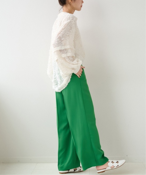 JOURNAL STANDARD relume（ジャーナルスタンダード　レリューム）の「《追加2》フラワージャガードスリーブタックブラウス（シャツ/ブラウス・レディース・ホワイト・FREE）」の19枚目の写真