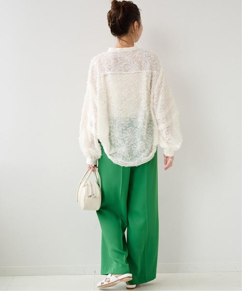 JOURNAL STANDARD relume（ジャーナルスタンダード　レリューム）の「《追加2》フラワージャガードスリーブタックブラウス（シャツ/ブラウス・レディース・ホワイト・FREE）」の20枚目の写真