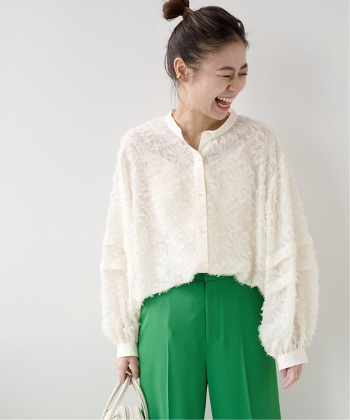 JOURNAL STANDARD relume（ジャーナルスタンダード　レリューム）の「《追加2》フラワージャガードスリーブタックブラウス（シャツ/ブラウス・レディース・ホワイト・FREE）」の21枚目の写真