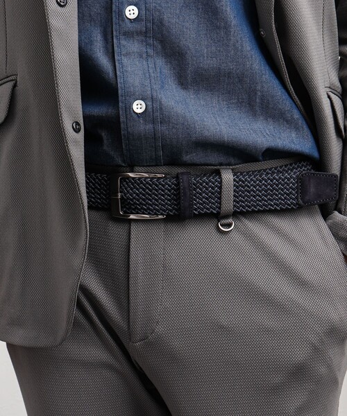 SADDLERS（サドラーズ）の「【Saddler's/サドラーズ】別注イントレチャートMIX35 イタリア製 メッシュベルト（ベルト・メンズ・ベージュ系その他3/ブラック系その他3/ブルー系その他7・FREE）」の3枚目の写真