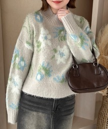 clear | ラメ入りジャカードニットトップス≪STAY MOTION≫(ニット/セーター)