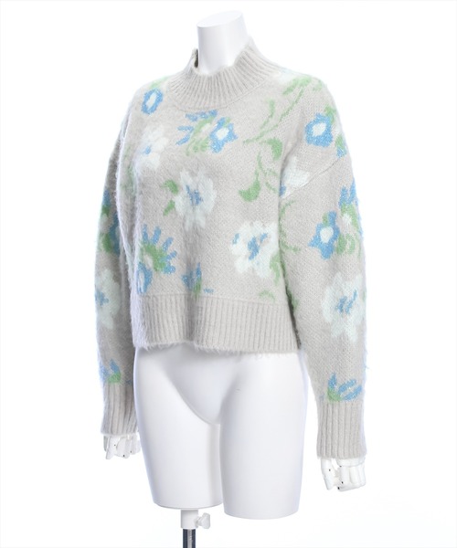 clear（クリア）の「ラメ入りジャカードニットトップス≪STAY MOTION≫（ニット/セーター・レディース・チャコールグレー/グレー・F）」の3枚目の写真