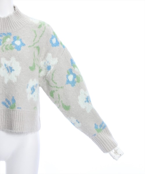 clear（クリア）の「ラメ入りジャカードニットトップス≪STAY MOTION≫（ニット/セーター・レディース・チャコールグレー/グレー・F）」の8枚目の写真