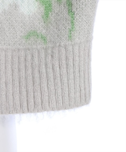 clear（クリア）の「ラメ入りジャカードニットトップス≪STAY MOTION≫（ニット/セーター・レディース・チャコールグレー/グレー・F）」の9枚目の写真