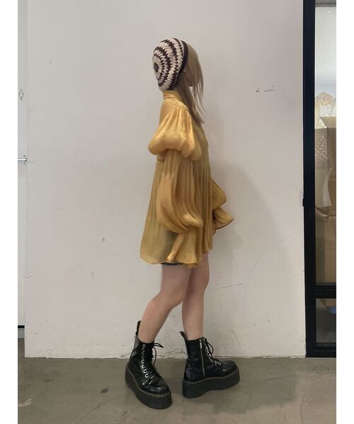 jouetie(ジュエティ)の「ボリュームスリーブシアーシャツ(シャツ/ブラウス・レディース・ピンク/オレンジ/オフホワイト/ブラック・MEDIUM)」の15枚目の写真