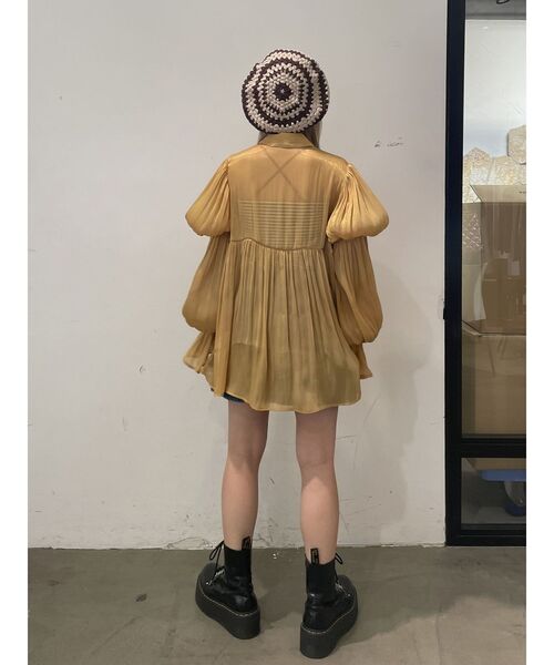 jouetie(ジュエティ)の「ボリュームスリーブシアーシャツ(シャツ/ブラウス・レディース・ピンク/オレンジ/オフホワイト/ブラック・MEDIUM)」の16枚目の写真