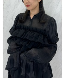 jouetie | ボリュームスリーブシアーシャツ(シャツ/ブラウス)