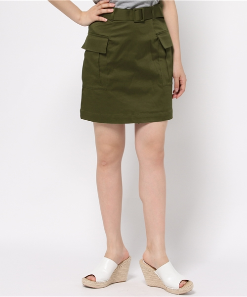 Chico(チコ)の「【who's who Chico】ベルト付ボックススカート(スカート・レディース・カーキ/ベージュ/ネイビー・FREE)」の9枚目の写真