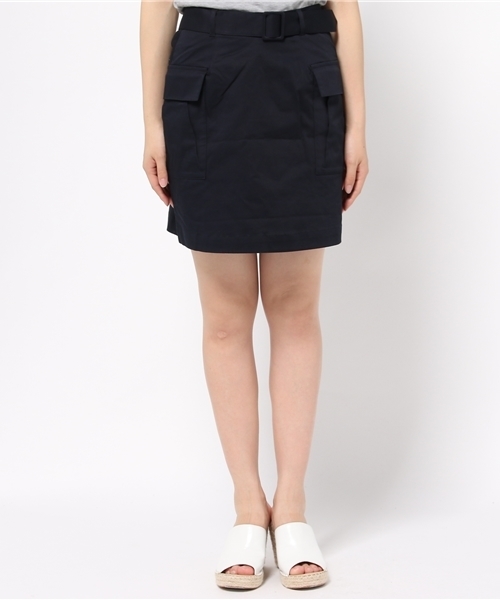 Chico(チコ)の「【who's who Chico】ベルト付ボックススカート(スカート・レディース・カーキ/ベージュ/ネイビー・FREE)」の4枚目の写真