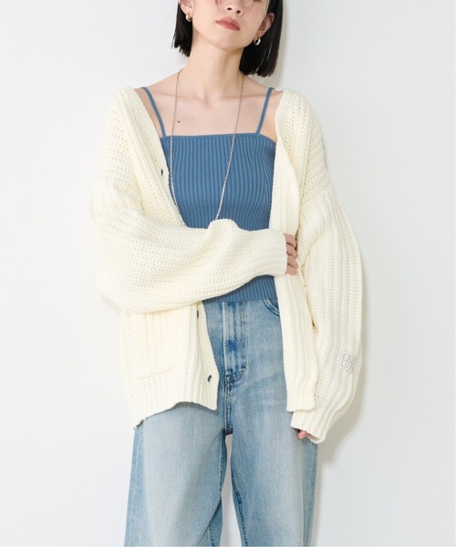 LARUTA(ラルータ)の「【LARUTA】ワイドリブニットビスチェ(キャミソール・レディース・ブラック/ブルー/ライトベージュ・FREE)」の3枚目の写真
