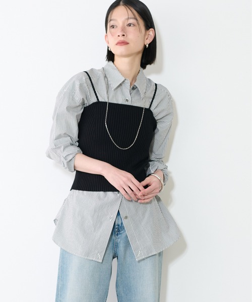 LARUTA(ラルータ)の「【LARUTA】ワイドリブニットビスチェ(キャミソール・レディース・ブラック/ブルー/ライトベージュ・FREE)」の17枚目の写真