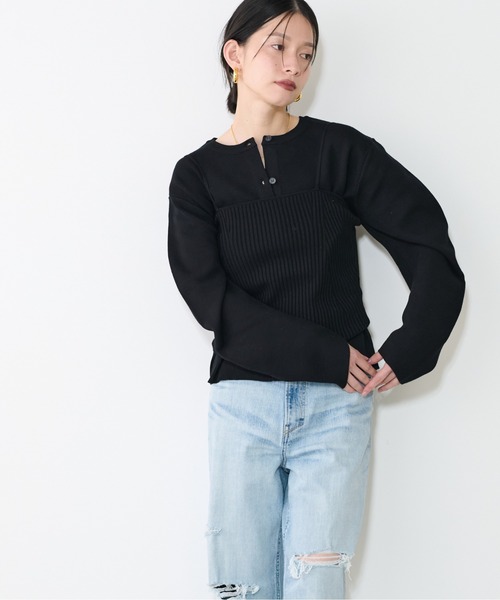 LARUTA(ラルータ)の「【LARUTA】ワイドリブニットビスチェ(キャミソール・レディース・ブラック/ブルー/ライトベージュ・FREE)」の14枚目の写真
