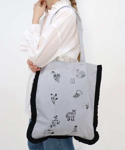 haupia（ハウピア）の「Ｌｉｌｌｅ　ｌｙｋｋｅ 【 バッグ 】（トートバッグ・レディース・ベージュ/ブラック/ストライプ・FREE）」の22枚目の写真