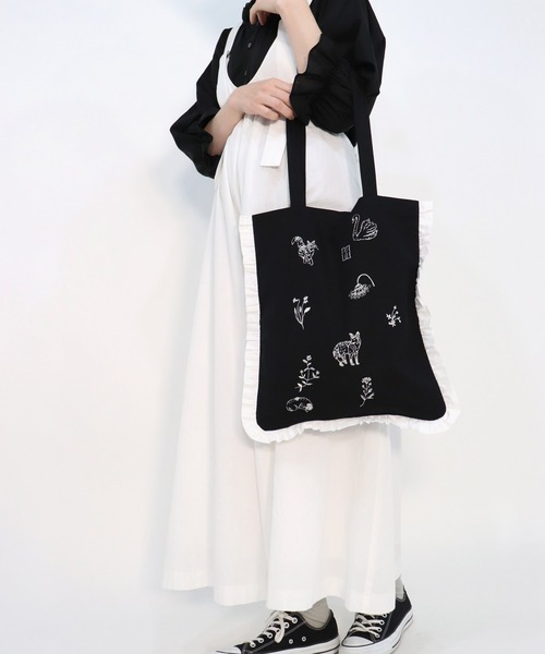 haupia（ハウピア）の「Ｌｉｌｌｅ　ｌｙｋｋｅ 【 バッグ 】（トートバッグ・レディース・ベージュ/ブラック/ストライプ・FREE）」の19枚目の写真