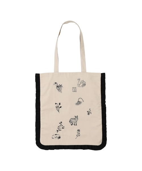 haupia（ハウピア）の「Ｌｉｌｌｅ　ｌｙｋｋｅ 【 バッグ 】（トートバッグ・レディース・ベージュ/ブラック/ストライプ・FREE）」の4枚目の写真