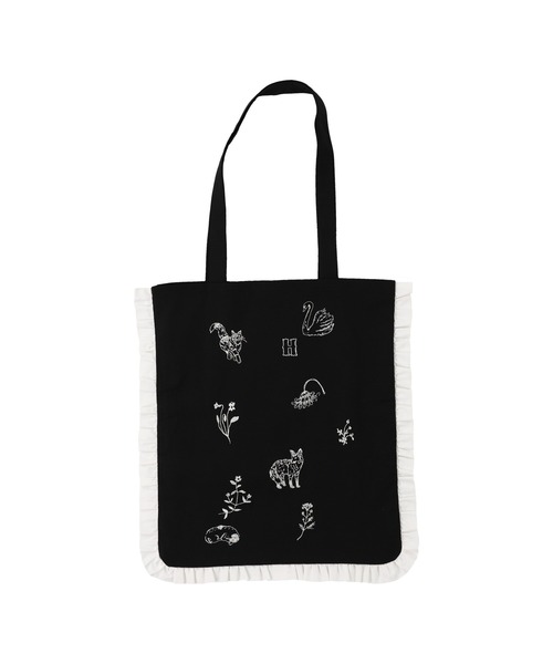 haupia（ハウピア）の「Ｌｉｌｌｅ　ｌｙｋｋｅ 【 バッグ 】（トートバッグ・レディース・ベージュ/ブラック/ストライプ・FREE）」の5枚目の写真