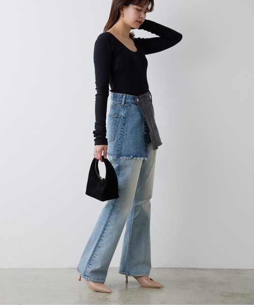 GALLARDAGALANTE（ガリャルダガランテ）の「【PEAS】デニム×スエード  