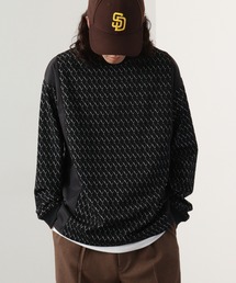 MMMM（エムエムエムエム）の「総柄ジャガードサイドパネル切替クルーネック（Tシャツ/カットソー・メンズ）」