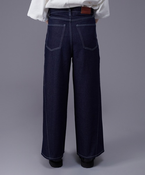 WIDE SEMI-FLARE DENIM PANTS / ワイドセミフレアデニムパンツ