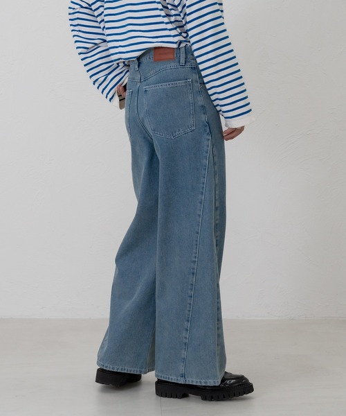 デニム・ジーパン Po Semi Wide Denim Pants (2color) Digan Molly Semi Wide Denim Pants (4color) - ASCLO
