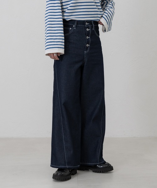 パンツ LD Semiflare denim OUTLET】ELEMENT レディース SHOD PANTS HAMMER PA デニムパンツ