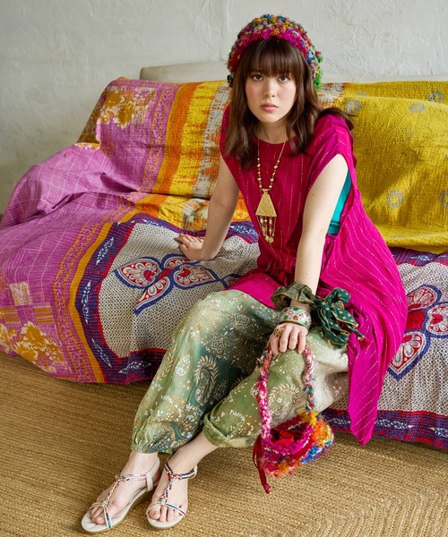 チャイハネ（チャイハネ）の「【チャイハネ】ディアールバングル（バングル/リストバンド・レディース・ターコイズブルー/ホワイト/ピンク・FREE）」の9枚目の写真