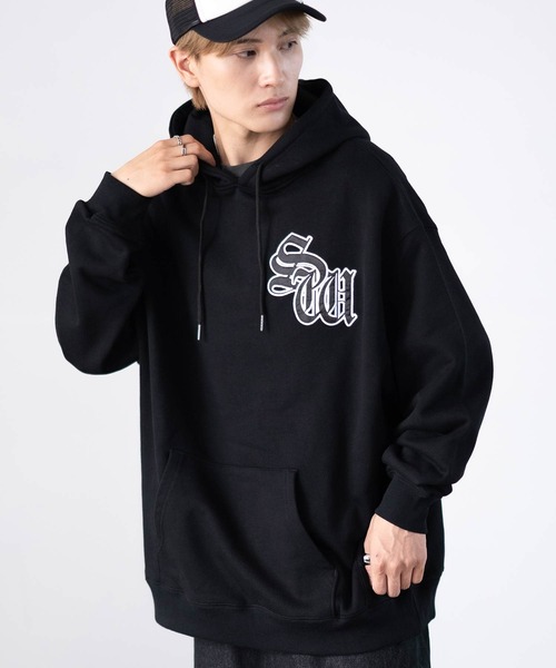 SIDEWAY STANCE（サイドウェイスタンス）の「【SIDEWAY STANCE】オリジナルプリント スウェット パーカー（パーカー・メンズ・ホワイト系/ホワイト系1/ホワイト系2/ホワイト系3/ホワイト系4/ブラック系/ブラック系1/ブラック系2/ブラック系3/ブラック系4/グレー系/グレー系1/グレー系3/グレー系4/グレー系2/グレー/ホワイト/ブラック/ネイビー系3/ネイビー系2/ネイビー系1/ネイビー系4/ブラック系5/ネイビー系5/グレー系5/ライトグレー系6/ブラック系6/ネイビー系6・SMALL/MEDIUM/LARGE/X-LARGE）」の8枚目の写真