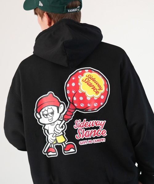 SIDEWAY STANCE（サイドウェイスタンス）の「【SIDEWAY STANCE】オリジナルプリント スウェット パーカー（パーカー・メンズ・ホワイト系/ホワイト系1/ホワイト系2/ホワイト系3/ホワイト系4/ブラック系/ブラック系1/ブラック系2/ブラック系3/ブラック系4/グレー系/グレー系1/グレー系3/グレー系4/グレー系2/グレー/ホワイト/ブラック/ネイビー系3/ネイビー系2/ネイビー系1/ネイビー系4/ブラック系5/ネイビー系5/グレー系5/ライトグレー系6/ブラック系6/ネイビー系6・SMALL/MEDIUM/LARGE/X-LARGE）」の9枚目の写真