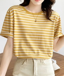 カラーボーダー Tシャツ レディース半袖