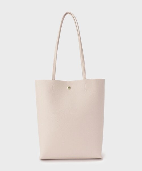 OPAQUE.CLIP（オペークドットクリップ）の「◆【軽量／A4サイズ対応／通勤対応】シュリンク合皮シンプルトートバッグ（トートバッグ・レディース・ベージュ/ライトグレー/ブラック/シルバー・00）」の3枚目の写真