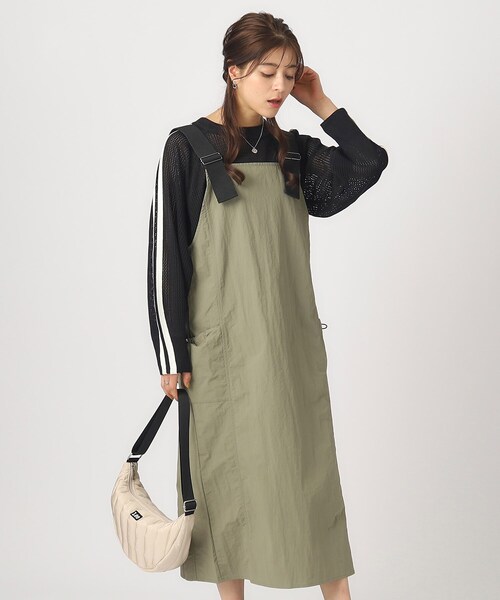 Cutie Blonde(キューティーブロンド)の「◆着丈が調節できる ナイロンジャンスカ(ワンピース・レディース・ダークグレー/ブラック/オリーブ・02/03/04)」の3枚目の写真