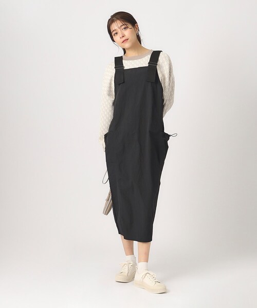 Cutie Blonde(キューティーブロンド)の「◆着丈が調節できる ナイロンジャンスカ(ワンピース・レディース・ダークグレー/ブラック/オリーブ・02/03/04)」の6枚目の写真