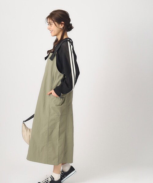 Cutie Blonde(キューティーブロンド)の「◆着丈が調節できる ナイロンジャンスカ(ワンピース・レディース・ダークグレー/ブラック/オリーブ・02/03/04)」の9枚目の写真