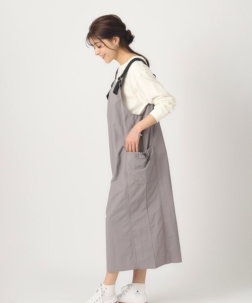 Cutie Blonde(キューティーブロンド)の「◆着丈が調節できる ナイロンジャンスカ(ワンピース・レディース・ダークグレー/ブラック/オリーブ・02/03/04)」の13枚目の写真