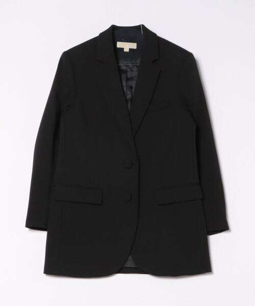Michael Kors フェザー トリム クレープ ボーイフレンド ブレザー セール】フェザー トリム クレープ ボーイフレンド ブレザー